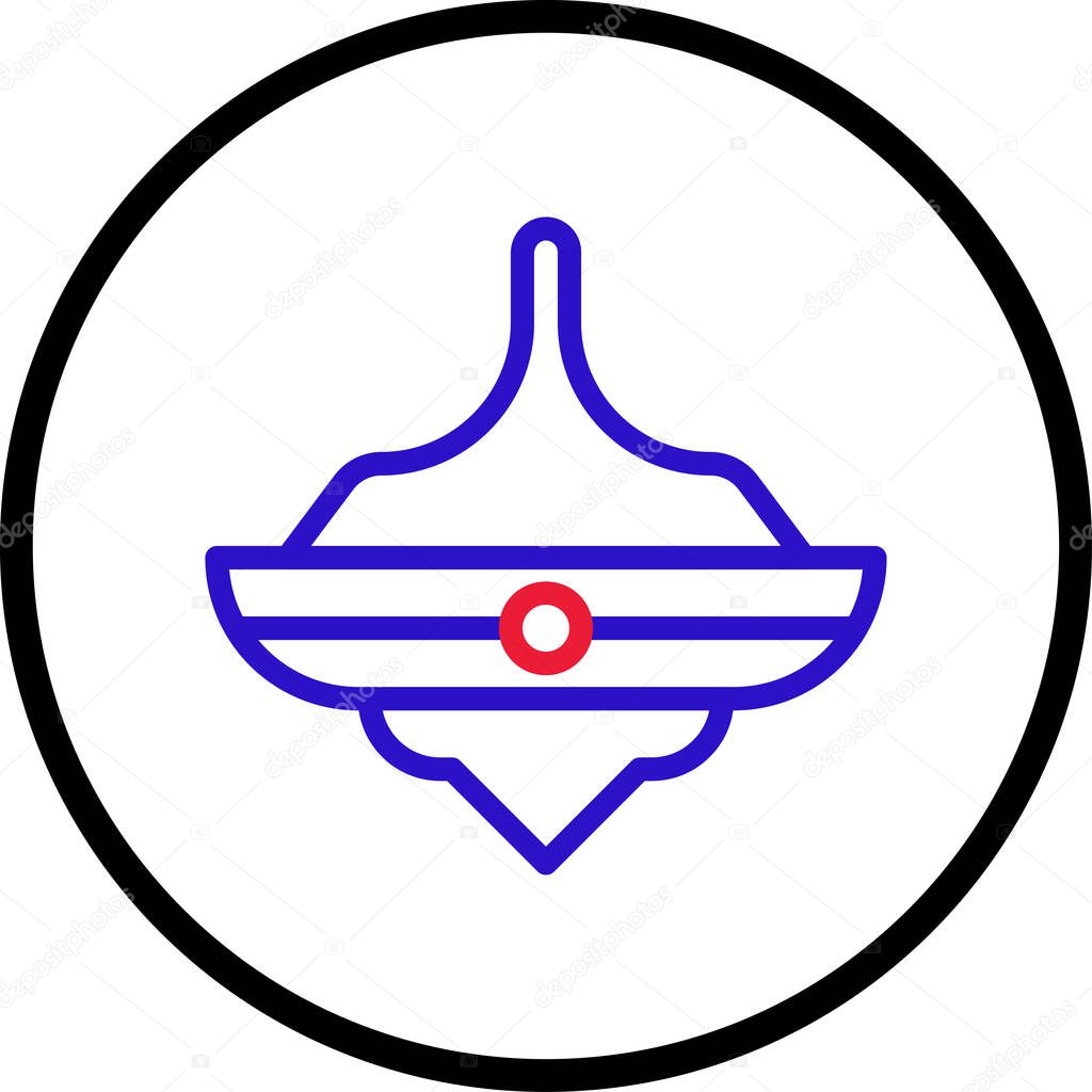 Spinning icon line rounded red blue colour chinese new year vector element and symbol perfect.