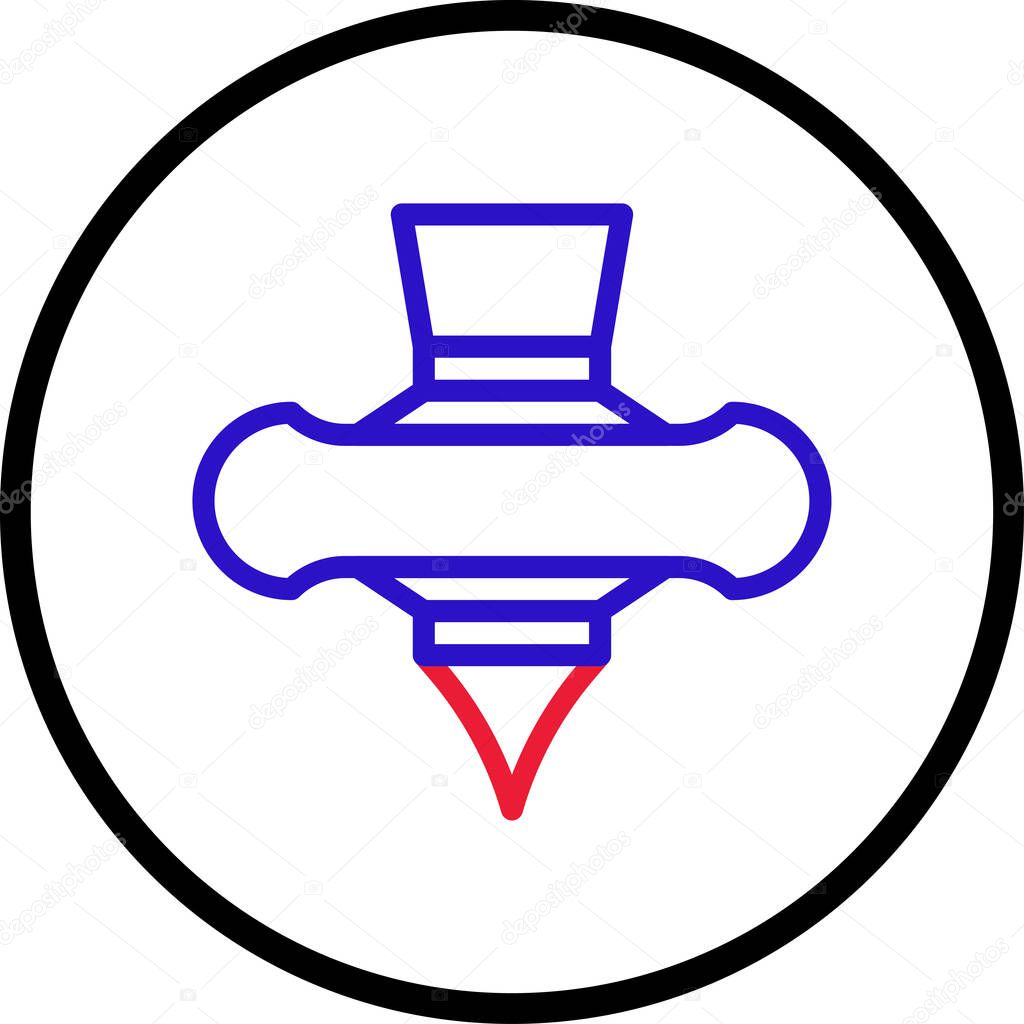 Spinning icon line rounded red blue colour chinese new year vector element and symbol perfect.