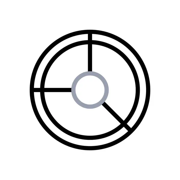 Wykres Ikona Duocolor Szary Czarny Ilustracja Wektor Element Symbol Idealny — Wektor stockowy