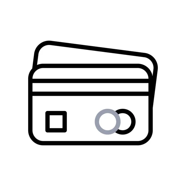 Card Icon Duocolor Grey Black Illustration Vector Element Symbol Perfect — Stock Vector