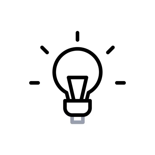 Ikona Nápadu Lampy Duocolor Šedá Černá Ilustrace Vektorový Prvek Symbol — Stockový vektor