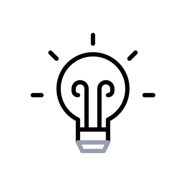 Lampe Idee Symbol Duocolor Grau Schwarz Illustration Vektorelement Und Symbol — Stockvektor