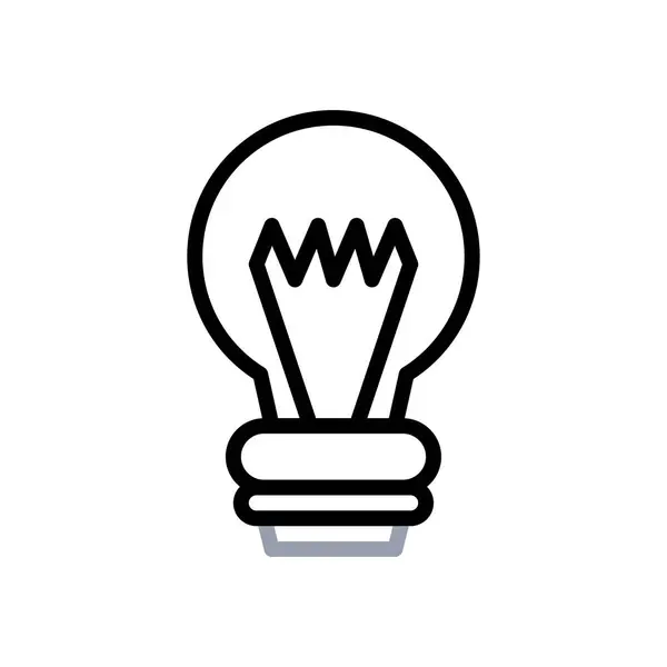 Lampe Idee Symbol Duocolor Grau Schwarz Illustration Vektorelement Und Symbol — Stockvektor