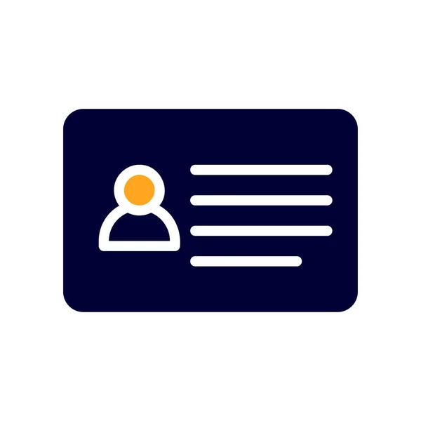 Resume Icon Solid Orange Black Business Illustration Vector Element Symbol — Stock Vector