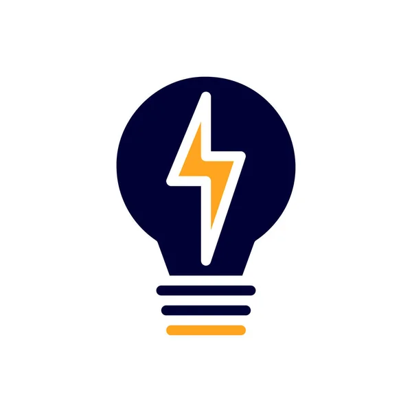 Lampe Idee Icon Solid Orange Schwarz Business Illustration Vektorelement Und — Stockvektor