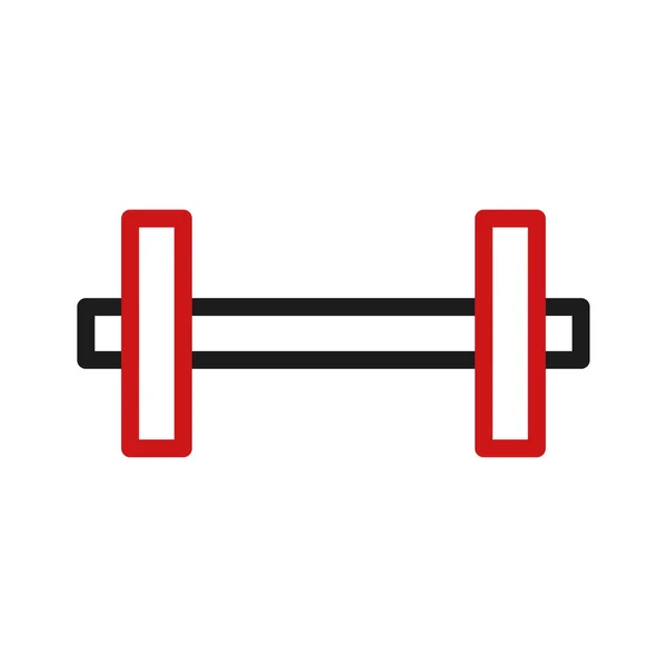 Dumbbell Simgesi Duocolor Kırmızı Spor Illüstrasyon Vektör Elementi Sembol Mükemmel — Stok Vektör