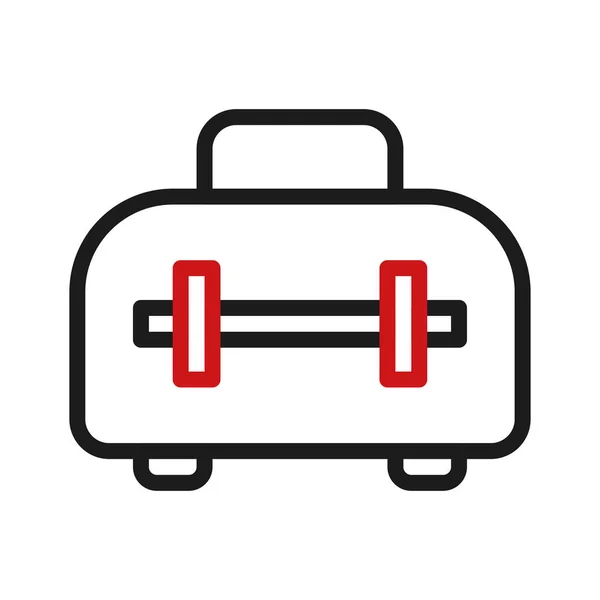 Plecak Ikona Duocolor Czerwony Czarny Sport Ilustracja Wektor Element Symbol — Wektor stockowy