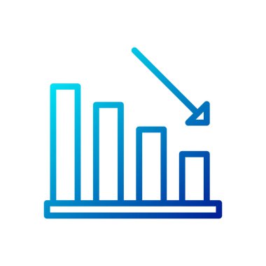 Grafik simgesi gradyan mavi iş illüstrasyon vektör elementi ve sembol mükemmel.