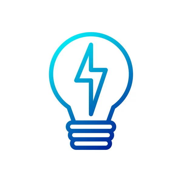 Lampe Idee Symbol Gradient Blau Business Illustration Vektorelement Und Symbol — Stockvektor