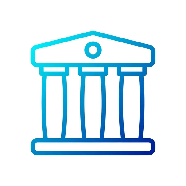 Банківська Ікона Градієнт Синього Бізнесу Ілюстрація Векторний Елемент Символ Ідеальний — стоковий вектор