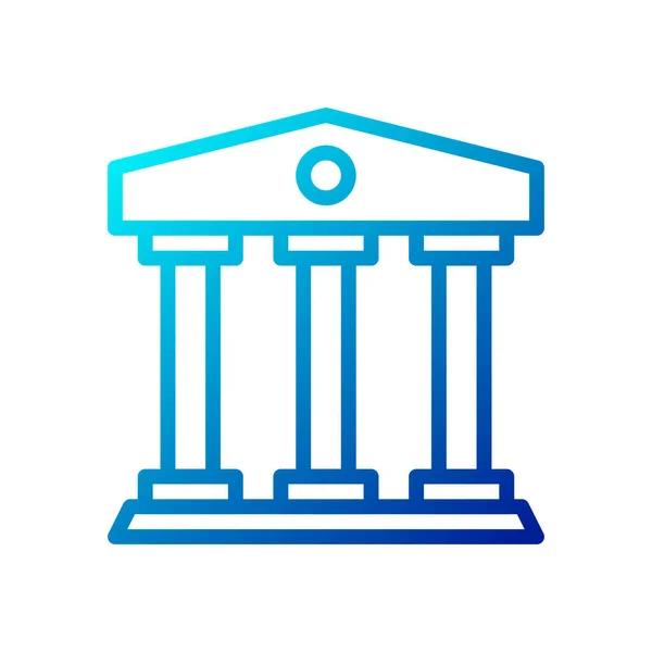 Банківська Ікона Градієнт Синього Бізнесу Ілюстрація Векторний Елемент Символ Ідеальний — стоковий вектор