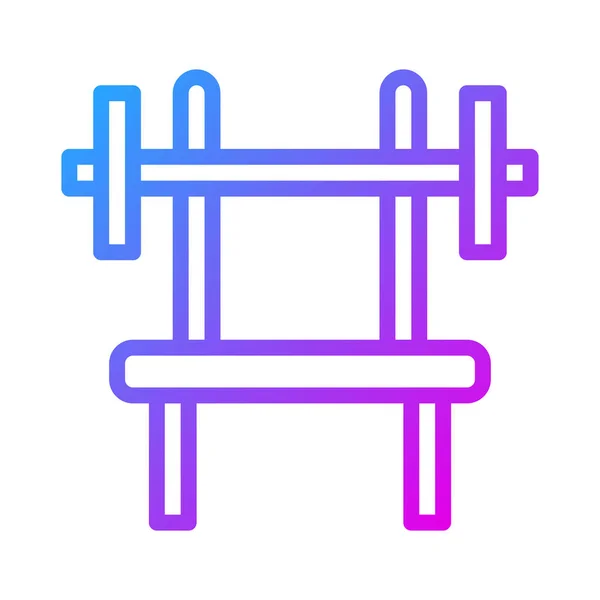 Ікона Гантелі Градієнт Фіолетовий Спортивні Ілюстрації Векторний Елемент Символ Ідеальний — стоковий вектор