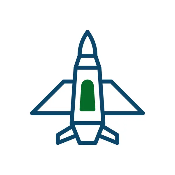 Піктограма Літака Морська Зелена Ікона Військово Морський Зелений Колір Військовий — стоковий вектор