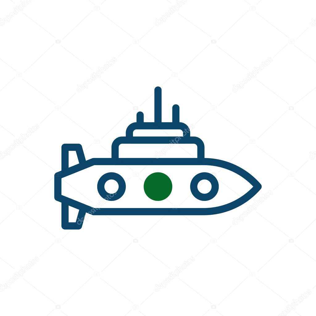 Submarine icon navy green icon navy green colour military vector army element and symbol perfect.
