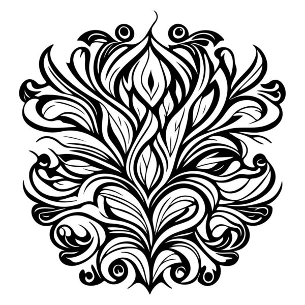 ornament batik royal design Icon hand draw logo vector element and symbol