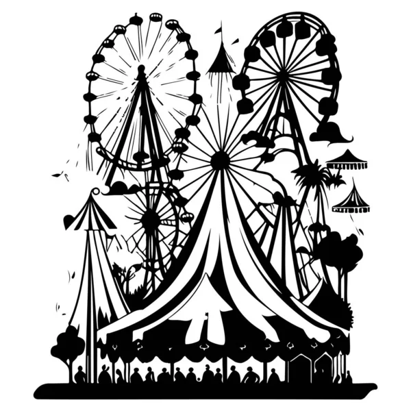 Lunapark karnaval sembolü çizim elementi
