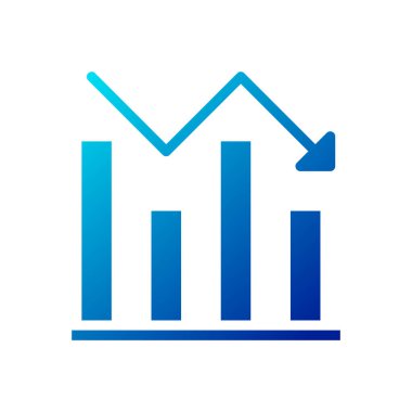 Grafik simgesi katı gradyan mavi iş illüstrasyon vektör elementi ve sembol mükemmel.