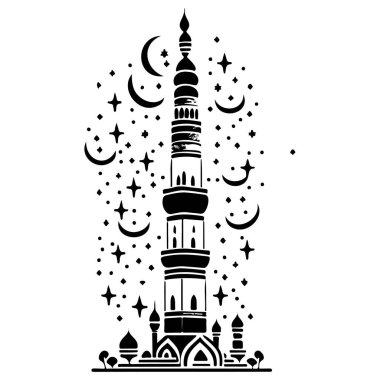 Karalama minaresi raamazan çizim çizim ögesi