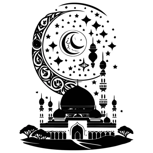 Ramazan ayı Cami çizimi çizim elementi