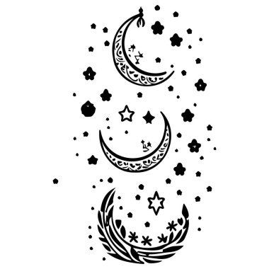 asılı ay yıldızı Ramazan çizim çizim elementi