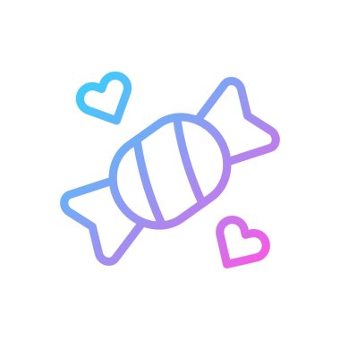 Candy love Icon gradyan mavi sevgililer günü sembolü