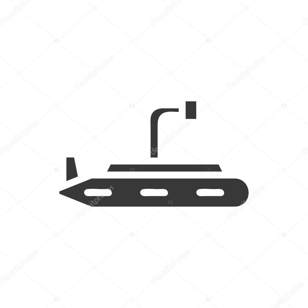 Submarine icon solid grey military illustration symbol