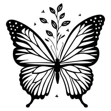 Animal butterfly illustration sketch element clipart