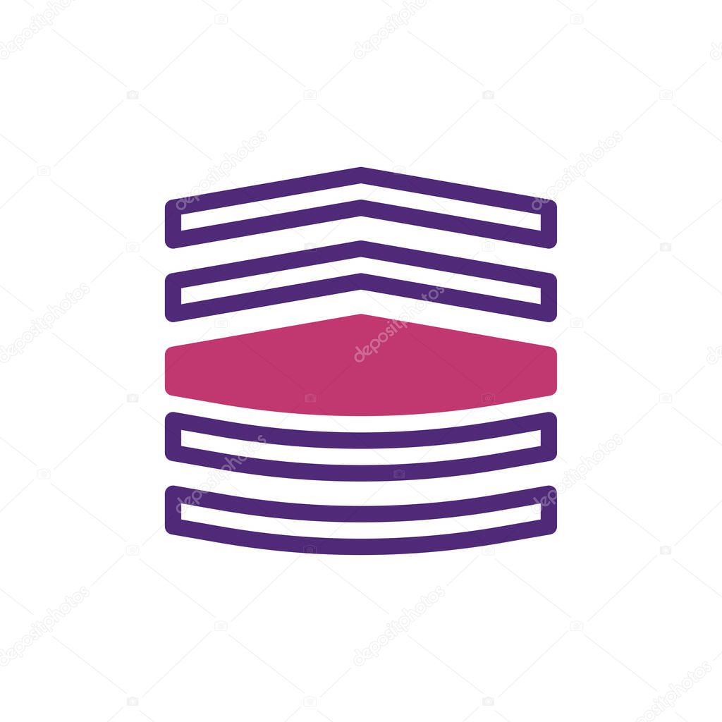 Badge Element duotone purple pink military illustration symbol
