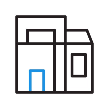 ev simgesi duocolor mavi illüstrasyon