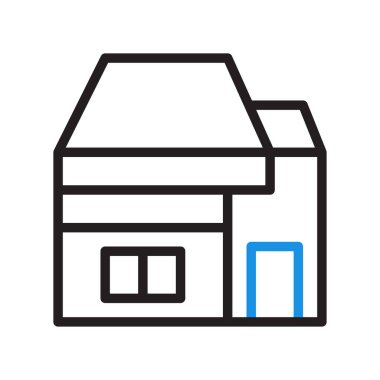 ev simgesi duocolor mavi illüstrasyon