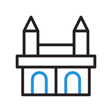 ev simgesi duocolor mavi illüstrasyon