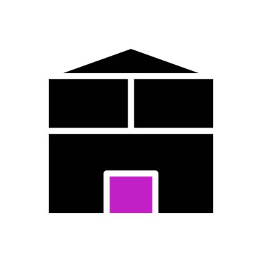 ev simgesi katı mor illüstrasyon
