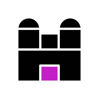 ev simgesi katı mor illüstrasyon