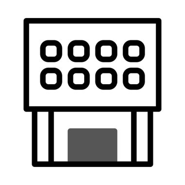 Simge duotone gri siyah illüstrasyon ögesi oluşturuluyor