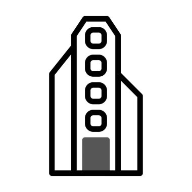 Simge duotone gri siyah illüstrasyon ögesi oluşturuluyor