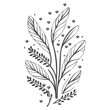 bahar çimi yaprağı Paskalya Kelebeği çizimi gri