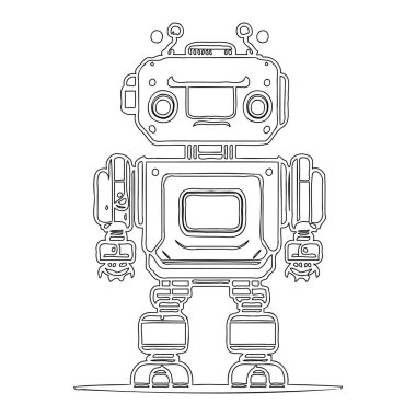 Robot taslak çizimi çizimi ögesi