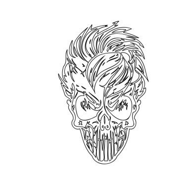 Zombie Halloween illustration sketch outline element clipart