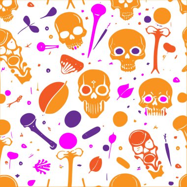 Skeleton abstract pattern abstract seamless halloween wallpaper