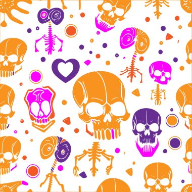 Skeleton abstract pattern abstract seamless halloween wallpaper