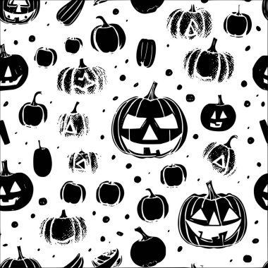 Jack o Lantern abstract pattern abstract seamless halloween wallpaper black clipart