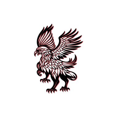 Eagle mascot logo design. Concept of power, freedom, and strength. clipart