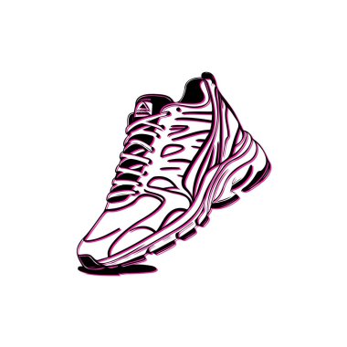 Sneakers Outline Illustration. Concept of sport, fitness, and fashion. clipart