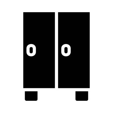 Kostüm ikonu. Mobilya, depolama ve organizasyon kavramı.