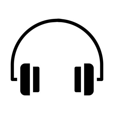 Kulaklık ikonu. Müzik, ses ve dinleme kavramı.