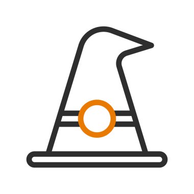 Cadı şapkası ikonu. Cadılar Bayramı kavramı, sihir ve fantezi.