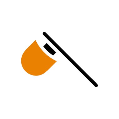 Minimalist Axe Simgesi. Araç gereç, işçilik ve işçilik kavramı.