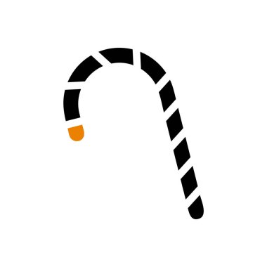 Şeker kamışı silueti. Noel, tatil ve kutlama kavramı.