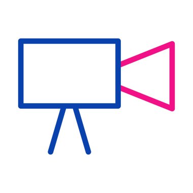 Video kamera simgesi. Film yapma, kayıt ve eğlence kavramı.