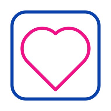 Kalp şekli ikonu. Aşk, romantizm ve sağlık kavramı.